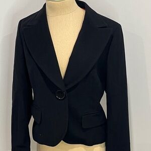 Vintage ST. EMILE Black Wool Blazer Jacket - Size 8